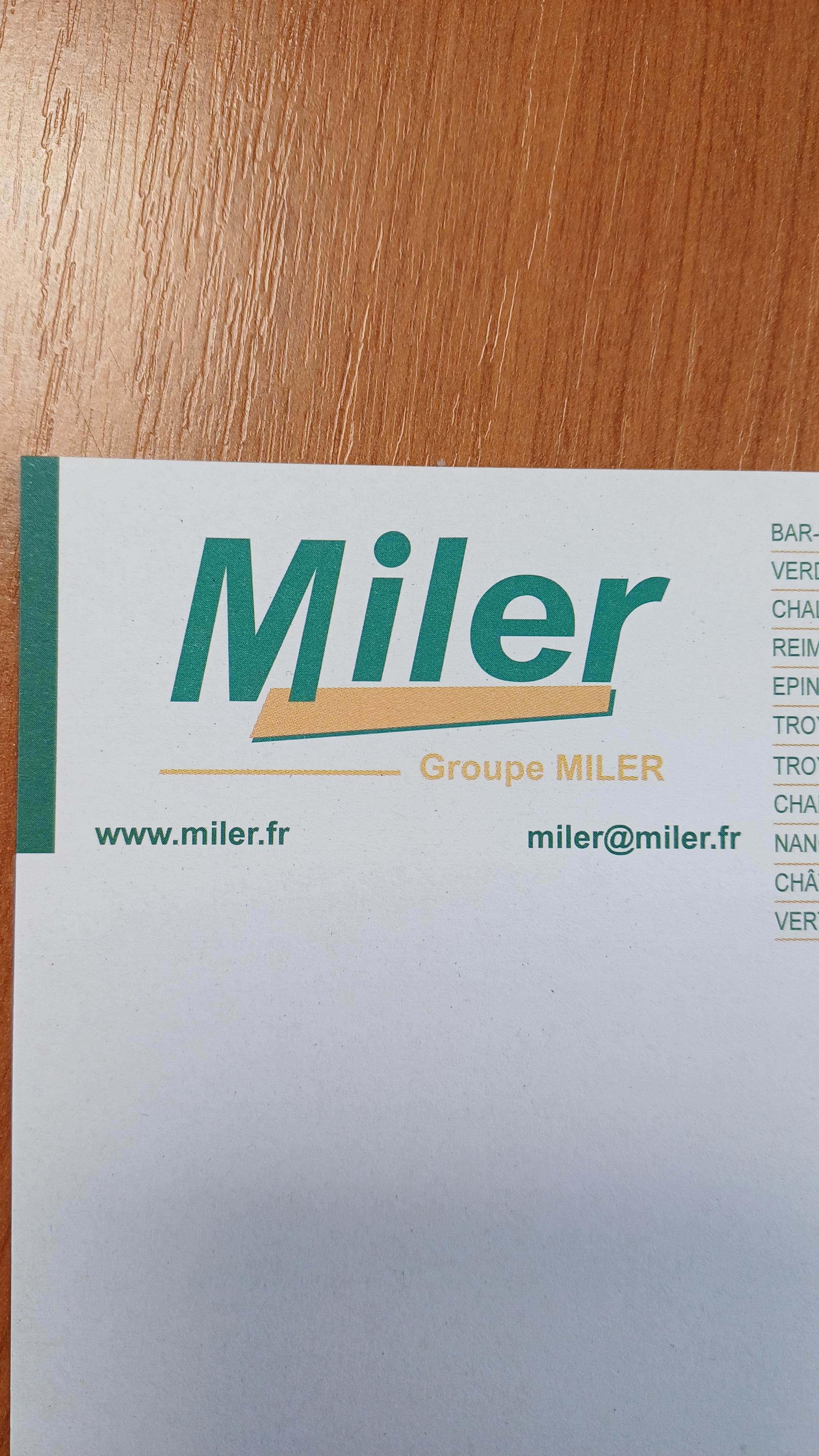 Logo de l'entreprise ETABLISSEMENTS MILER